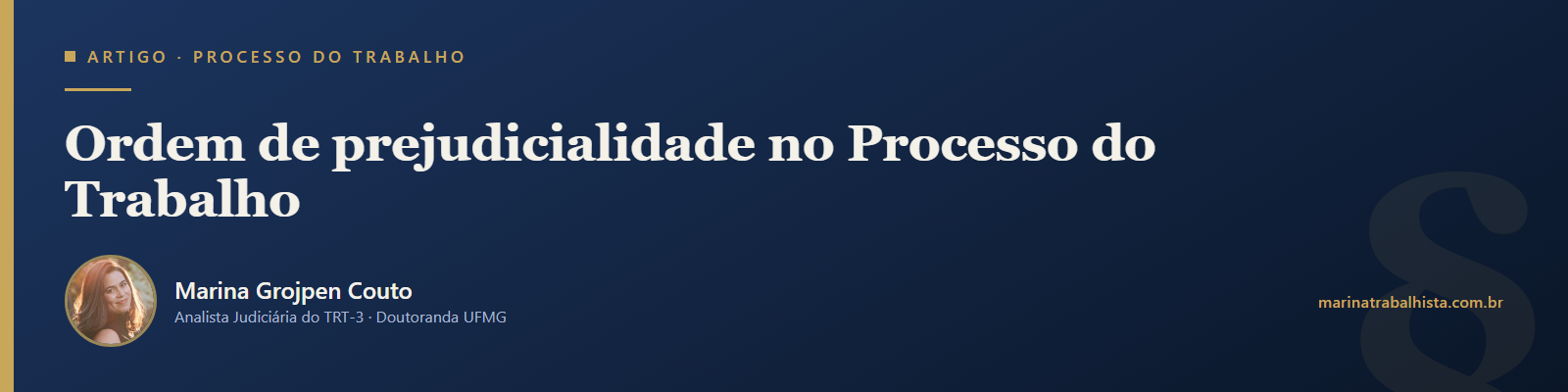 Ordem de prejudicialidade no Processo do Trabalho